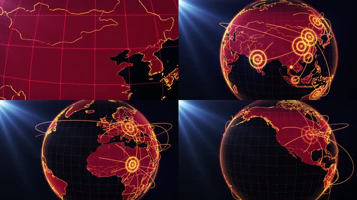 互联网地球中国起点3D动画