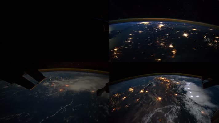 太空地球延时摄影