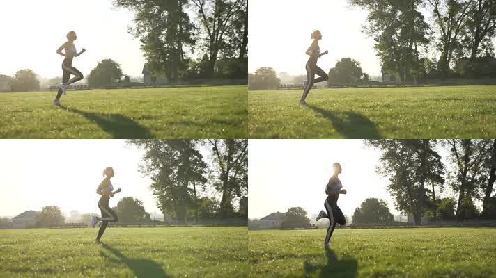 跑步 锻炼 正能量 奔跑 放松运动 