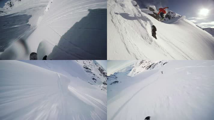 4k滑雪运动视频