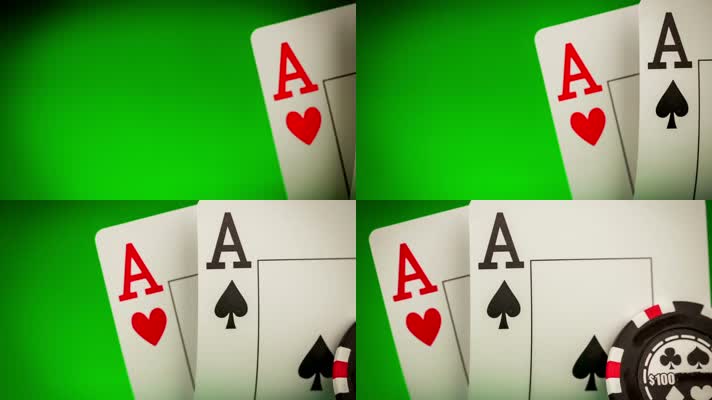 运气 博彩 绿屏 绿色抠像 扑克牌 棋牌纸 牌
