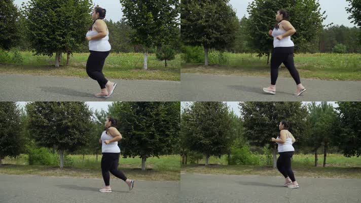减肥 胖子跑步 胖女人 体重 