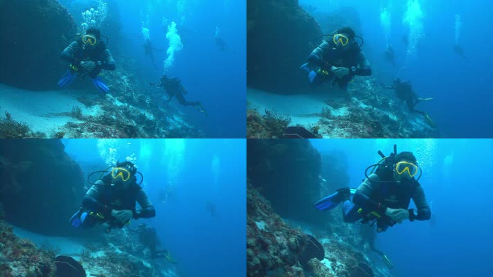 潜水员 潜水设备 氧气瓶  