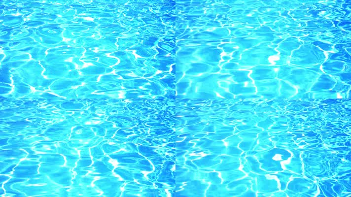清澈游泳池 池水 水波 蓝色池水  