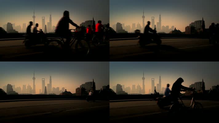 上海外滩 骑车 