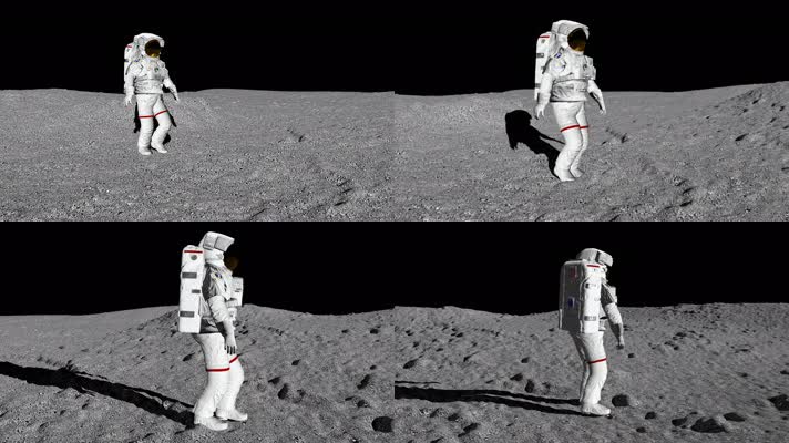 登月 宇航员漫步月球 阿波罗 