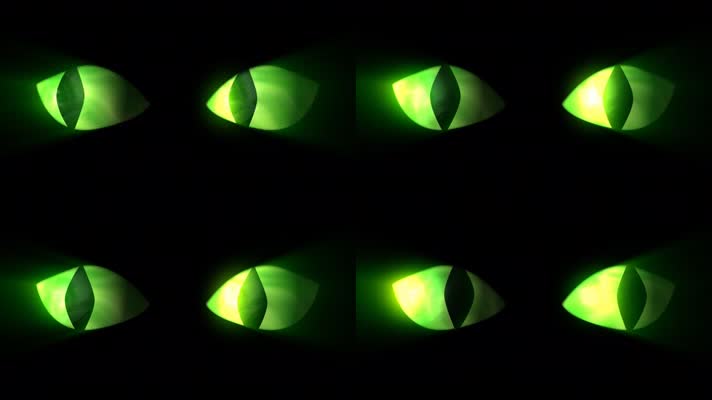 诡异 黑夜眼睛 猫的眼睛 绿色眼睛  