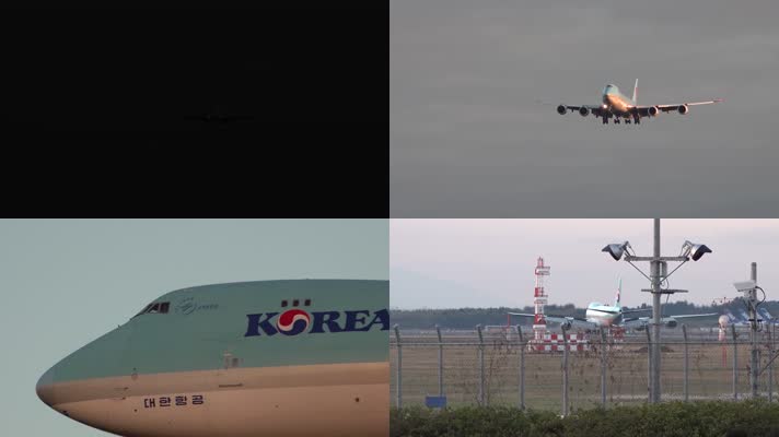 【4K】韩国航空降落