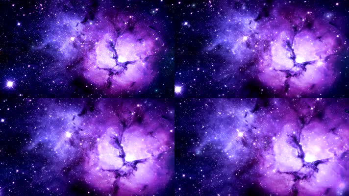 唯美紫色星云背景循环