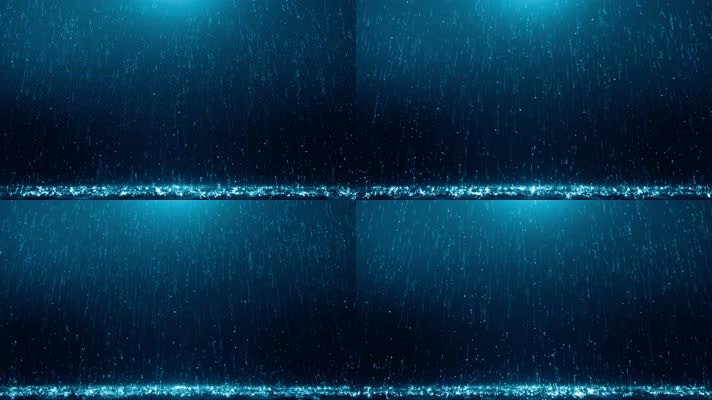 原版4K蓝色粒子雨冰雨背景