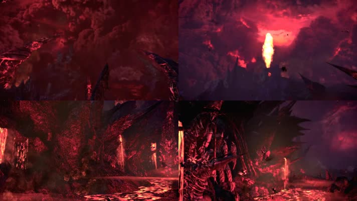 地狱火山喷发岩浆视频素材