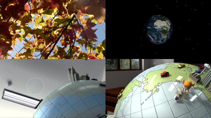 地球气候天气变化三维原理动画  