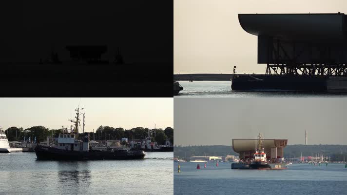 4K重工业码头港口造船厂