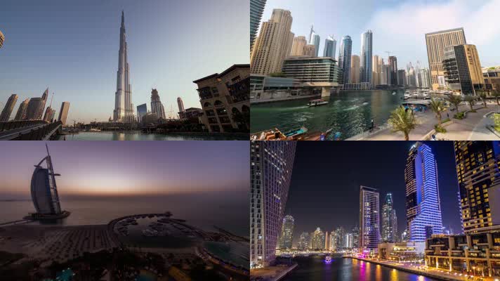 迪拜城市夜景旅游宣传片