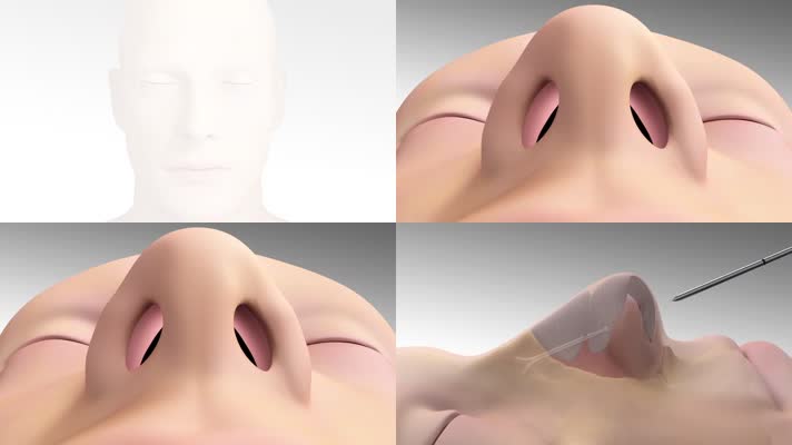 鼻塞鼻炎患者手术医学动画