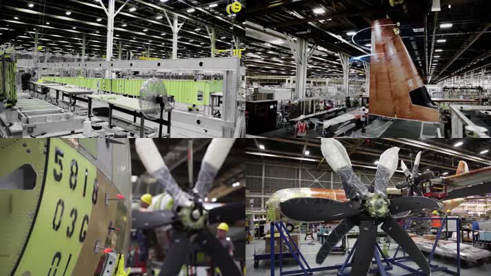 工业科技飞机生产制造
