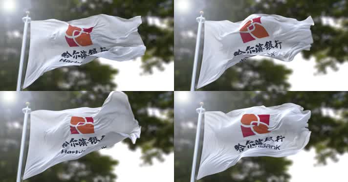 【4K】哈尔滨银行旗帜A