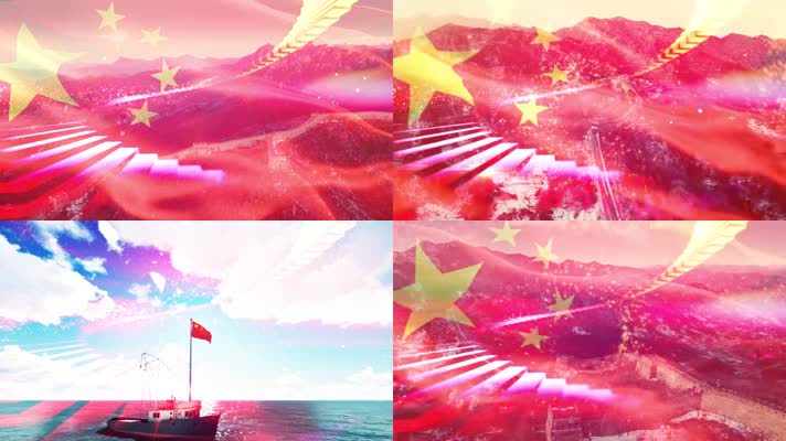 歌曲红旗飘飘配乐成品视频素材 建军节 红色记忆 祖国大好河山