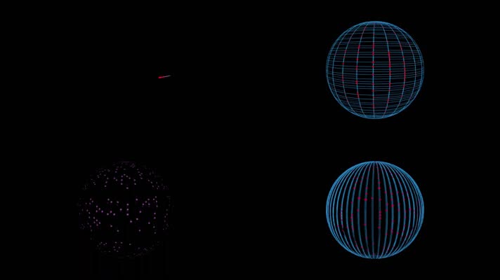 球体粒子点线动画-栏目包装