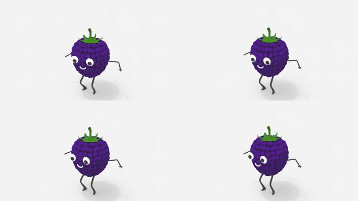 蓝莓跳舞 拟人水果 动画  