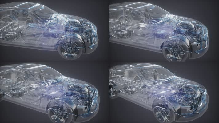 汽车 三维透视 3d动画 模型展示  