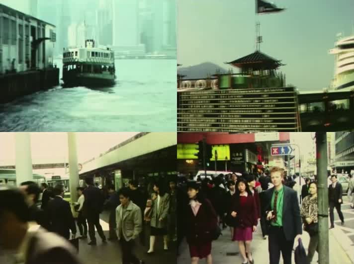 80年代的香港口岸商业街