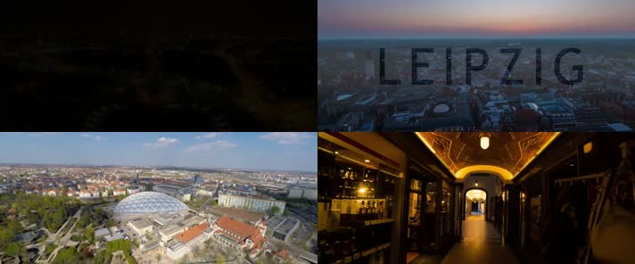 航拍德国莱比锡城市宣传片