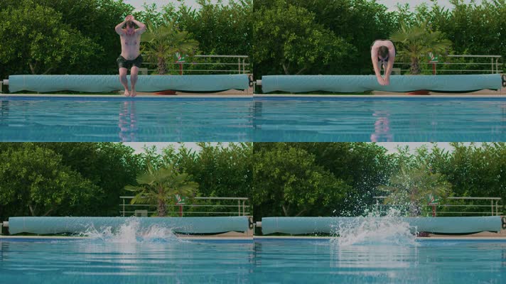 男子高位跳水游泳