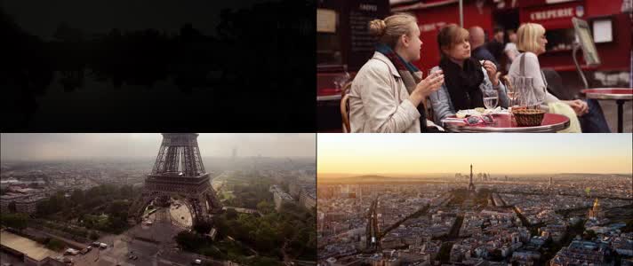 航拍法国巴黎城市宣传片