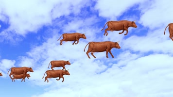 牛在天上飞图片大全图片