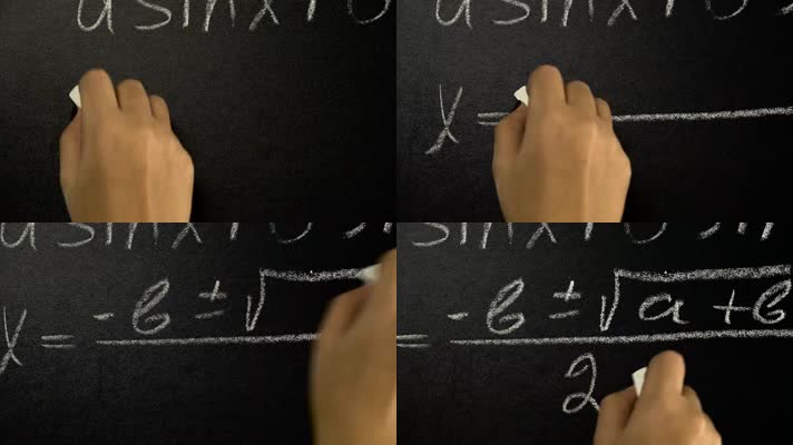 黑板粉笔写字数学教学