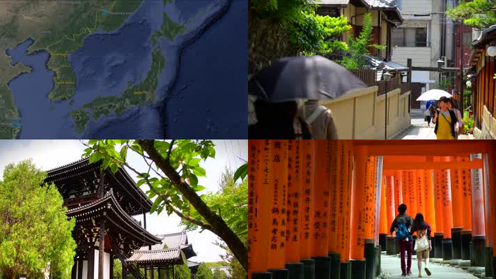 日本京都航拍延时宣传片