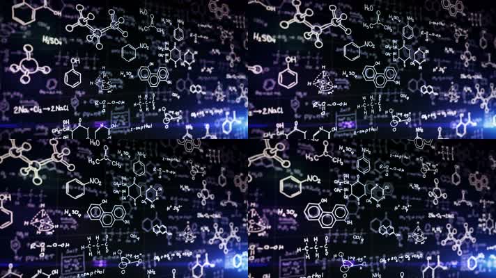 抠像通道 化学分子结构动画视频素材