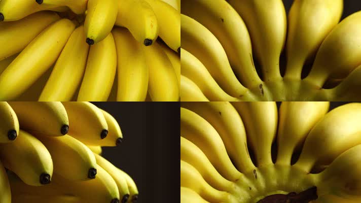 4K超清香蕉进口香蕉水果产品级特写实拍