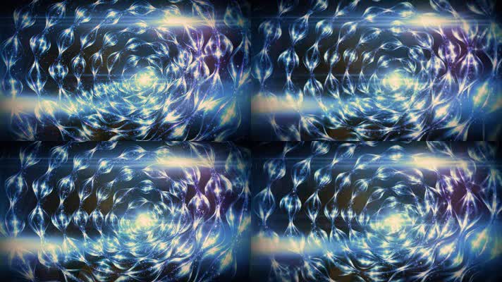 梦幻水晶空间旋转素材背景粒子视频素材
