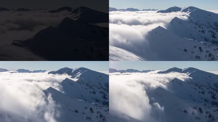 雪山云雾背景素材