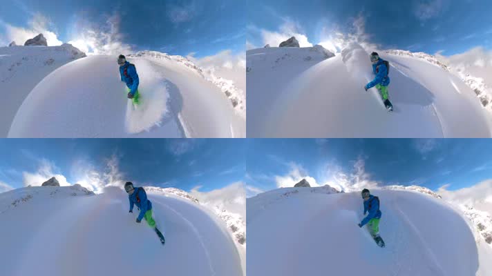 VR360 滑雪者 极限滑雪运动 