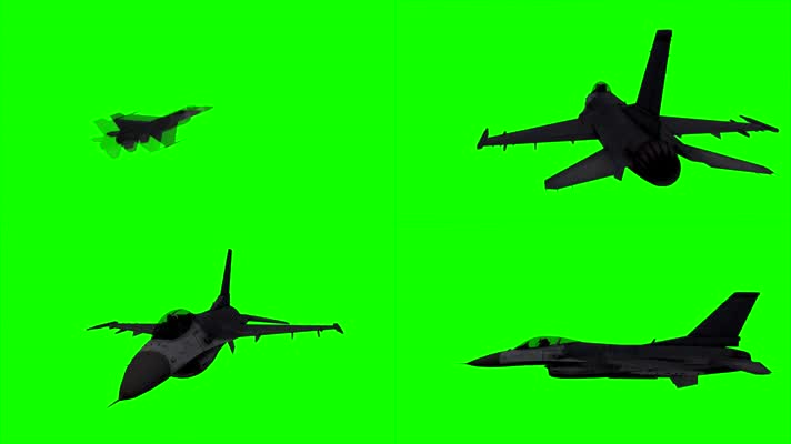 F16战斗机绿屏