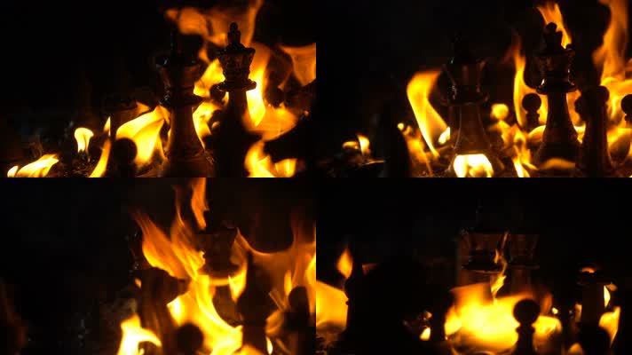 篝火 烧木炭 火堆 柴火 取暖  