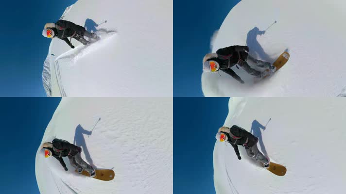 滑雪者 极限滑雪运动 腾飞  