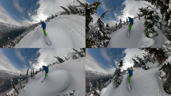 VR360 滑雪者 极限滑雪运动  