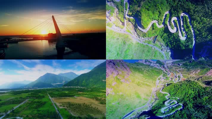 4k航拍大美中国海滨森林城市自然风光