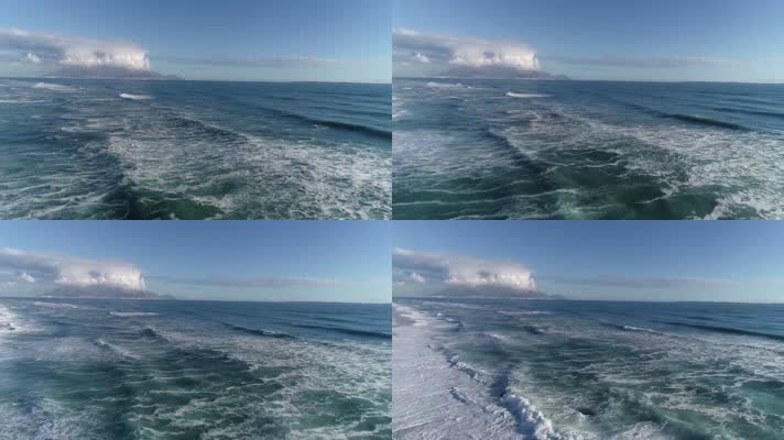 4k镜头从海浪到沙滩