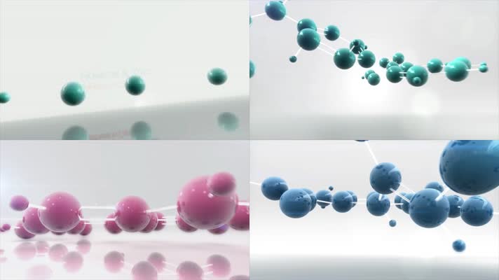 美容化学生物科研分子粒子细胞DNA动画
