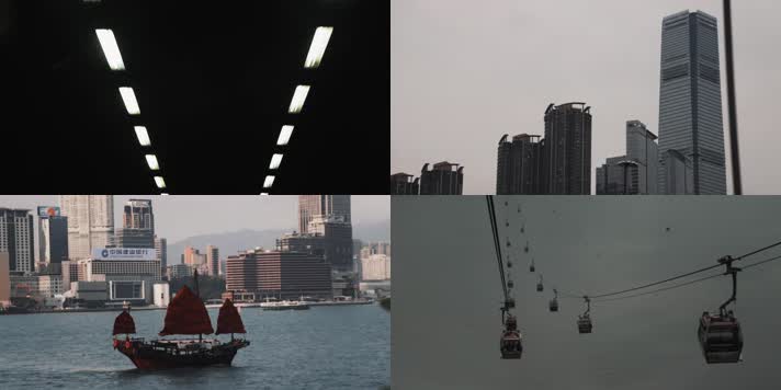 4k香港旅游城市街头与人文风情宣传片
