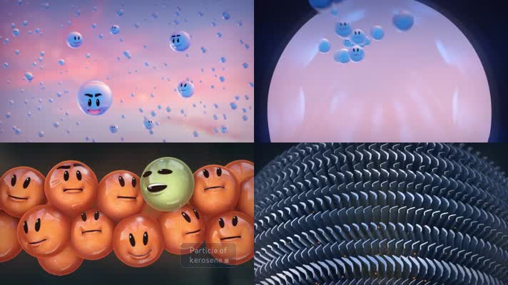 水分子细胞三维动画