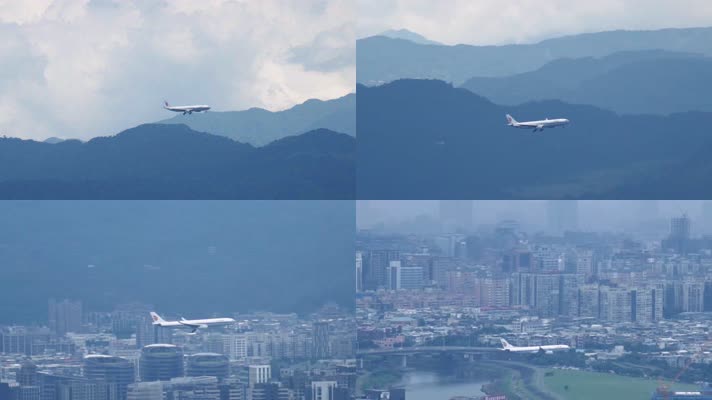 4k中国航空飞机降落过程