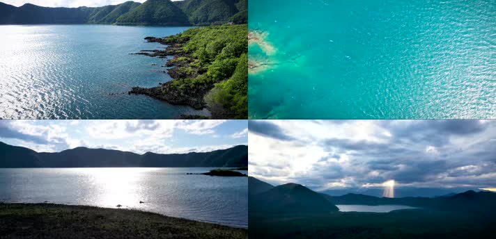 4k航拍富士山富士五湖唯美风景