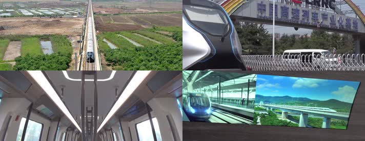 航拍中国最新款地铁列车