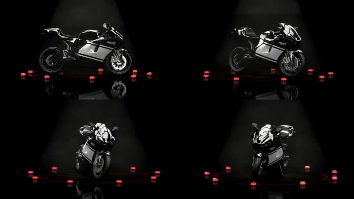 越野摩托车三维渲染动画